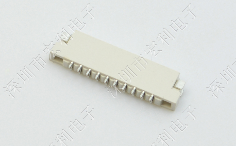 广东fpc连接器1.0mm间距 1.5H双面接触FFC排线插座4P/6P/7P/8P/10P/12P/18P/24P/26P-宏
