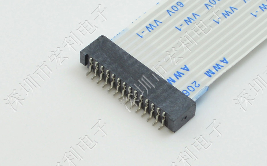 ffc fpc连接器1.25mm卧式扁平插座4P-20P工控仪器 上下接触软排线连接器