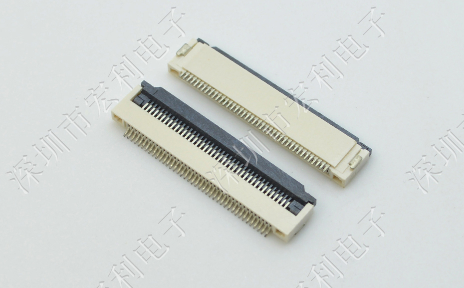 【宏利电子】FFC/FPC连接器 间距0.5mm H2.0 49P下接软排线插座
