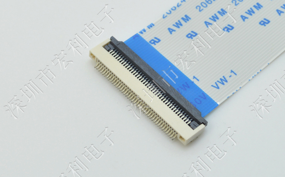 【宏利电子】FFC/FPC连接器 间距0.5mm H2.0 49P下接软排线插座