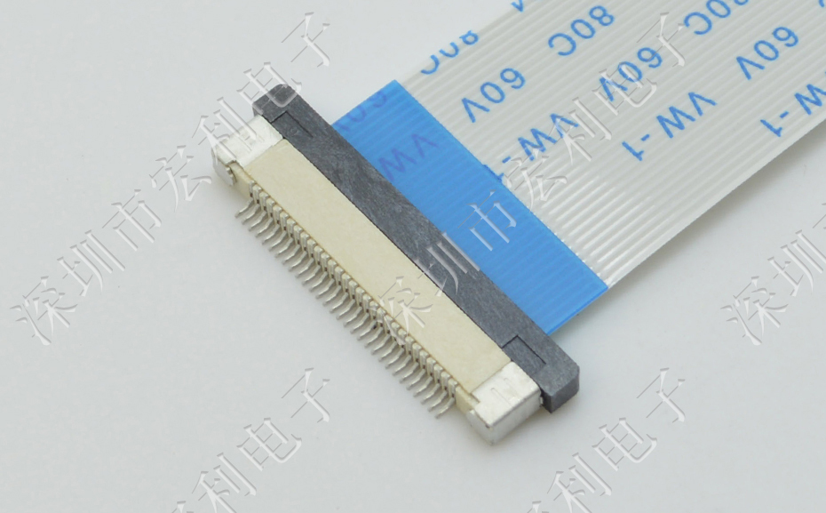 FFC/FPC连接器 软排线插座 0.5mm间距-40P 下接拉锁 40Pin 抽屉式