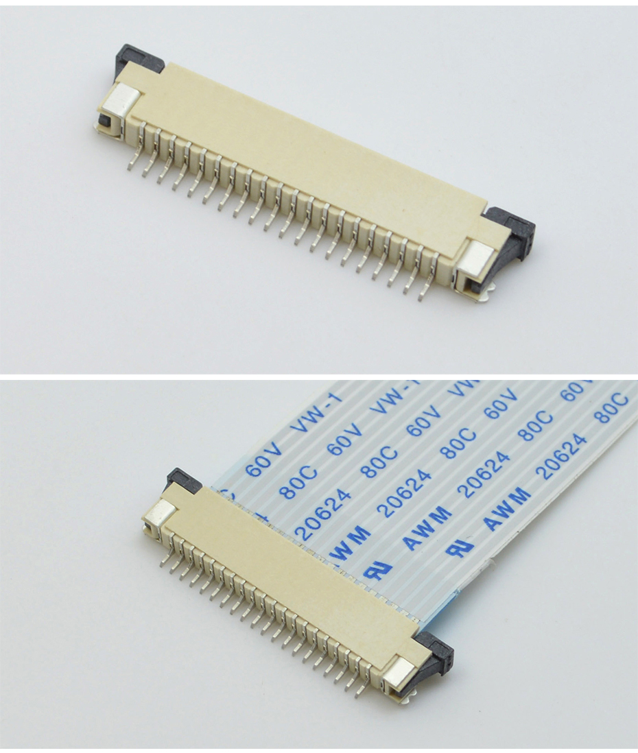 FFC软排线接插件 FPC连接器 间距1.0MM-16p 上接拉锁